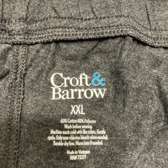 NWT Croft & Barrow charcoal gray “The Knit Sleep Pants.” - Picture 3 of 5